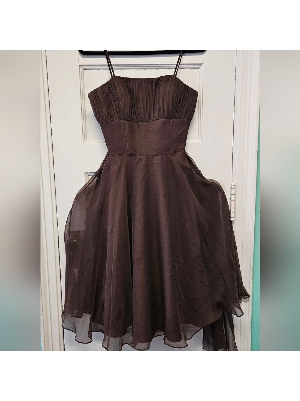 Mori Lee Strapless Brown Formal Dress Size 6